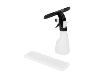 Fľaša s rozprašovačom a mopovacou hlavicou na umývanie okien TEESA