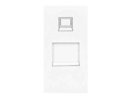 Biela RJ45 zásuvka pre nábytkové panely