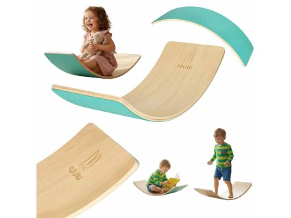 LULILO Ajlo tyrkysová detská hojdacia balančná doska