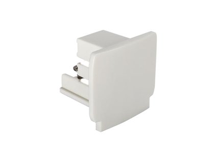 Biely koncový uzáver pre koľajnice