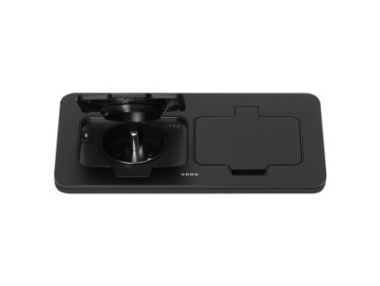 Čierna hermetická dvojzásuvka IP55