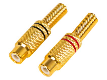 RCA konektory červeno-čierne, 2ks