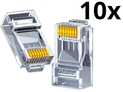 Sada RJ45 konektorov 8p8c, 10 ks