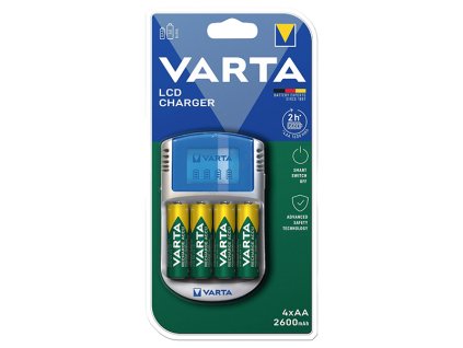 Nabíjačka LCD 57070+4xAA 5716 2600mAh VARTA