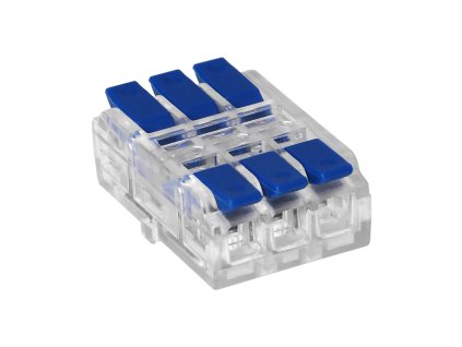 Spojovacia svorka 3-vodičová dvojstranná, 9 ks