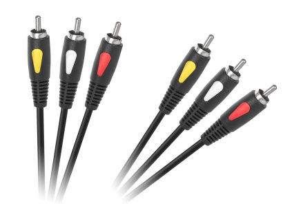 Prepojovací kábel 3RCA-3RCA 1,8m Eco-line