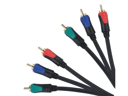 Kábel 3RCA-3RCA Component 1,8 m Cabletech Basic Edition