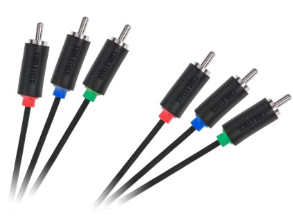 Kábel 3RCA-3RCA Component 1,8 m Cabletech štandard