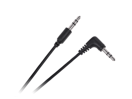 Audio kábel Jack 3,5 mm stereo samec-samec 0,5 m rovný / uhlový Cabletech L-KPO3965-0-5
