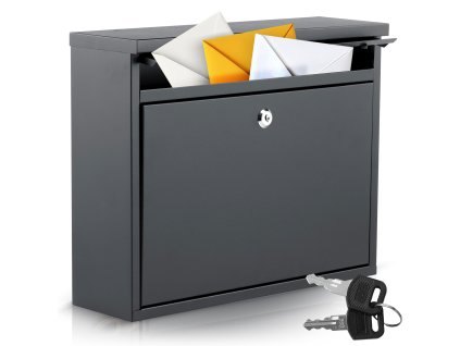 Poštová schránka 37,5x30,5x12 cm čierna HM-860