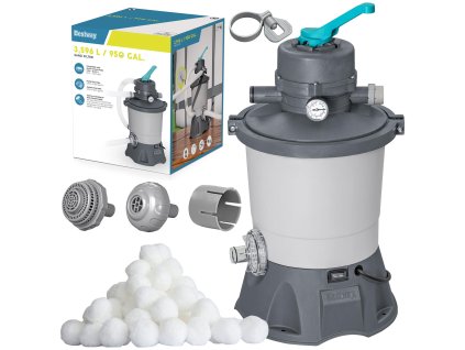 Piesková pumpa k bazénom + filtračné guličky 3596l/h Bestway 58515