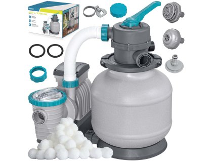 Piesková pumpa k bazénom + filtračné guličky 8327l/h Bestway 58499
