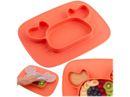 Silikónový tanierik pre deti na kŕmenie krab Ricokids