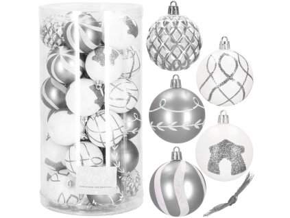 CA0864 VIANOČNÉ GUĽE 6 CM 30 KS.