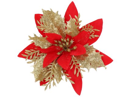 CA0729 VIANOČNÁ OZDOBENKA "POINSETTIA" 13X13 CM