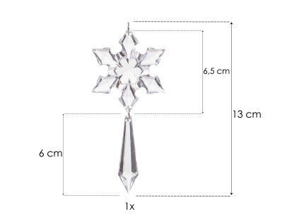 Vianočná ozdoba na stromček priehľadná 6,5 cm S-CA0077