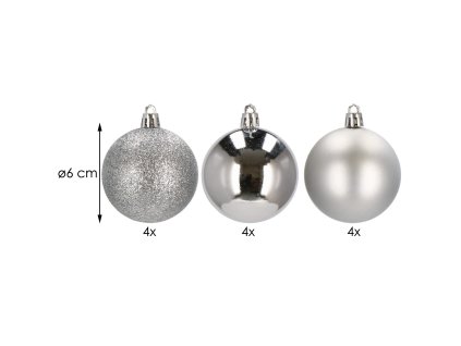 60235 ca0002 bombki choinkowe 6 cm 12 szt M0