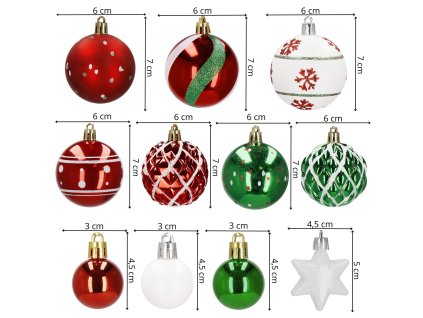 111553 ca1124 bombki choinkowe 42 szt M0