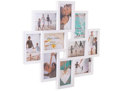 PF0015 RÁM NA 10 FOTIEK (BIELA)