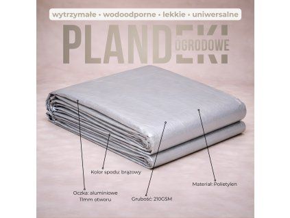 GA2146 PLACHTA 3 X 5 M SIVOHNEDÁ
