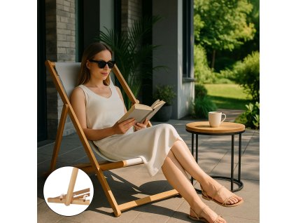 172754 dc0006lgr lezak drewniany skladany impregnowany jasny szary M0