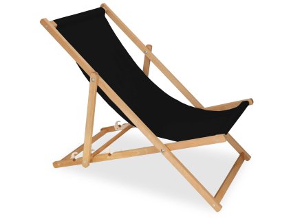 DC0006BL ČIERNE SKLADACIE DREVENÉ IMPREGNOVANÉ LEŽADLO