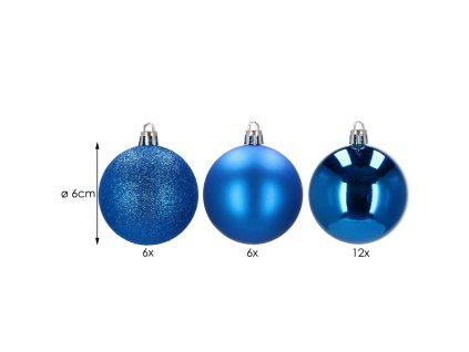 61155 ca0086 bombki choinkowe 6 cm 24 szt M0
