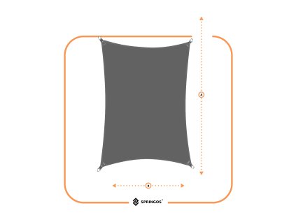 SN0058 SLNEČNÁ PLACHTA 4 X 3 M TMAVO SIVÁ