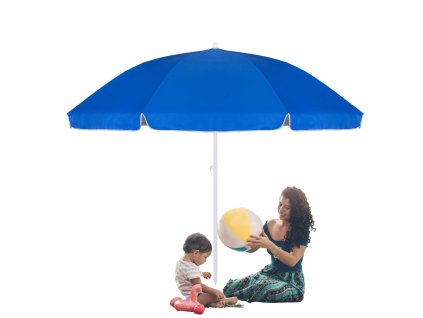 BU0003 MODRÝ PLÁŽOVÝ SLNEČNÍK 240 CM SPRINGOS