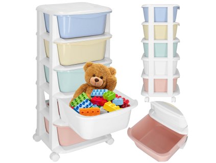 179695 ha0213 mobilna szafka na kolkach z 5 szufladami M0