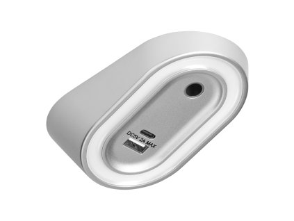 AGRA LED podskrinková lampa 2.5W, 80lm, 4000K, s bezdotykovým spínačom a funkciou nabíjania USB A+C, sivá