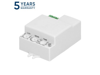 MINI Mikrovlnný pohybový senzor, plochý, 360°/180°, IP20, 1200W