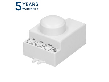Mikrovlnný pohybový senzor, mini, 360°/180°, IP20, 1200W