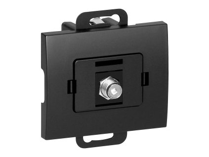 Zásuvka pod omietku typ F Onyx, TV/F-F/O1, čierna