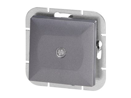 Zapustený štvorcestný spínač s osvetlením Pearl, WP-8P/S, antracit