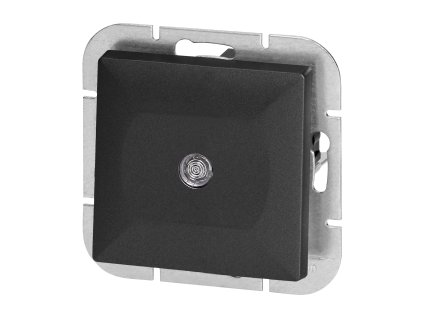 Zapušťaný štvorcestný spínač s osvetlením Pearl, WP-8P/S, čierny