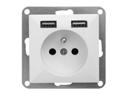 Zásuvka s USB O-OR-OE-7705/USB/W