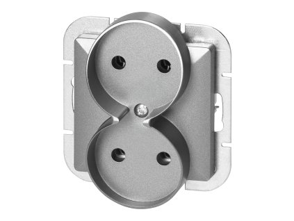 Dvojitá zásuvka na zapustenú montáž 2x2P+E Pearl, 16A, 250V, PT-6 PR, antracit