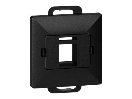 Kryt + Jedna zásuvka tel-komp. RJ-45 Pearl, PC+ARJ45/P1, čierna