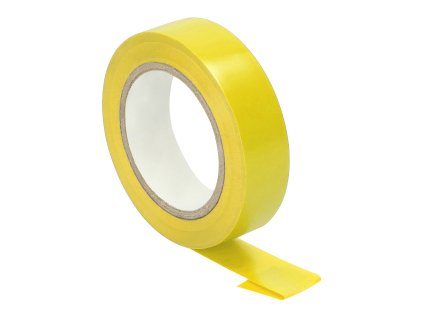 Sada izolačných pások, samozhášavá, žltá, 15mm široká, 0,13mm hrubá, 10m dlhá, 10 ks