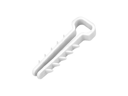 Rýchloupínacie káblové úchytky, plochý kábel 11x7mm, biele, 20 ks
