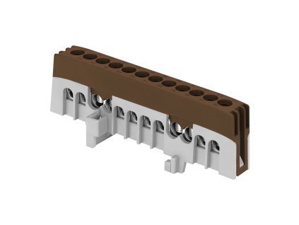 Izolovaný rozvádzačový zbernicový systém L, 12 vodičov, hnedý