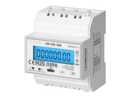 3-fázový merač energie, 100A, MID, 4 moduly, montážna lišta: DIN TH-35mm