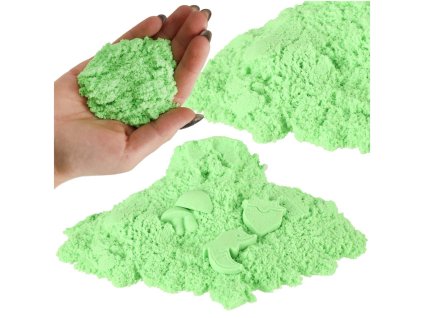Kinetický piesok 1 kg vo vrecku zelený