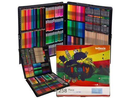 Plastová maliarska súprava v kufríku 258el.