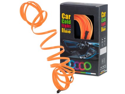 LED ambientné osvetlenie pre auto / auto USB / 12V páska 5m oranžová