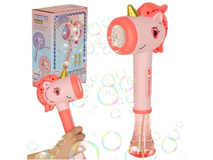 Mydlová bublinová pištoľ bublinový stroj jednorožec prútik svetlo zvuk