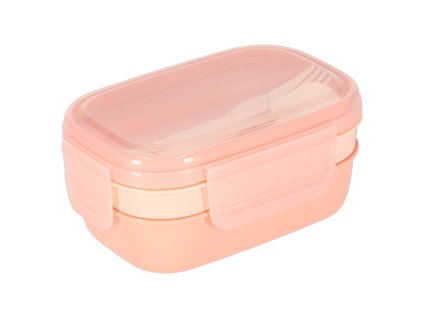 Lunch box sniadaniowka pudelko sniadaniowe z przegrodkami dzielone 1900ml morelowe 175330