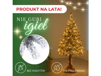 CT0203 ZASNIEŽENÝ SMREK NA KMENI 220 CM