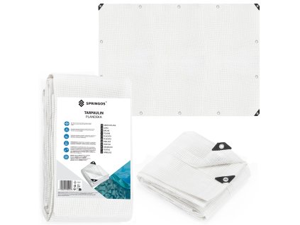 GA2179 PLACHTA 3 X 4 M BIELA PRIEHĽADNÁ